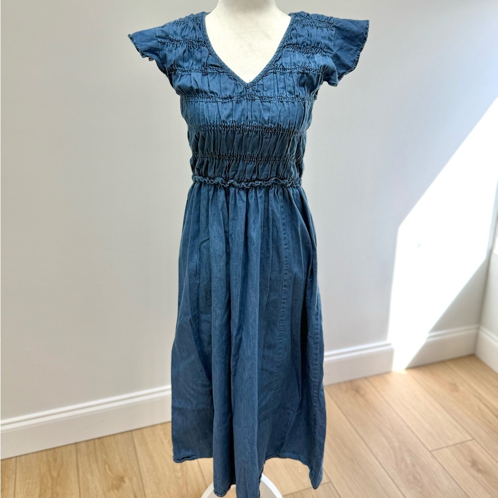 Denim Blue Midi Dress
